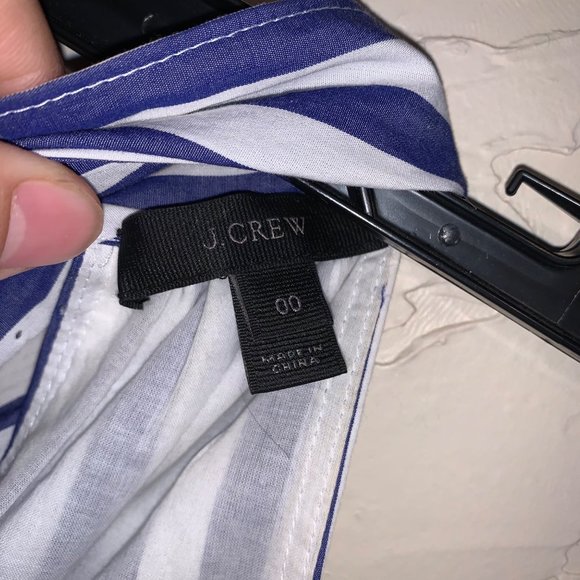 J.Crew size 00 blue white stripe halter wide leg Jump suit pantsuit romp… - Picture 11 of 14